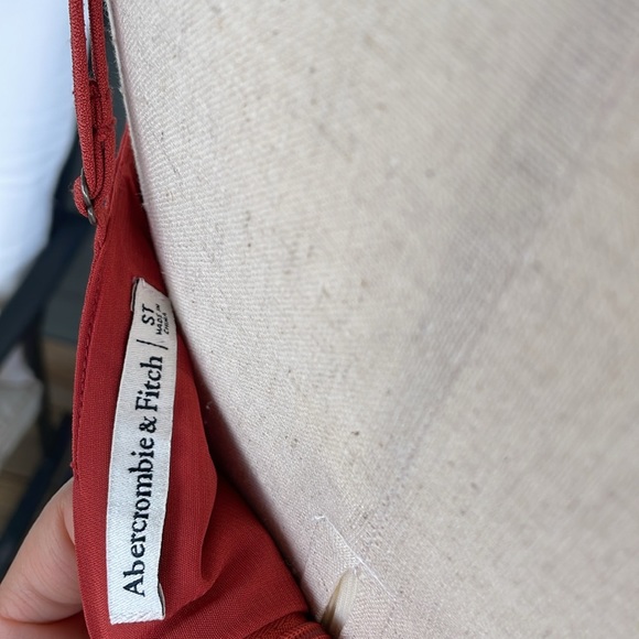 Abercrombie & Fitch Red Mini Dress W/ Bow (Size: Small Tall) - Picture 4 of 4